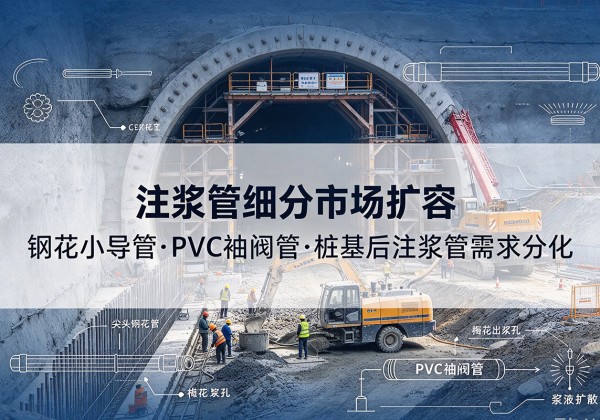 涞水注浆管细分市场扩容，隧道钢花小导管、PVC 袖阀管、桩基后注浆管需求分化